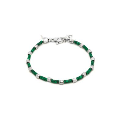 Giovanni Raspini / Uomo / bracciale Tango misura L / argento e malachite
