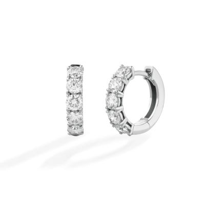 Buonocore / orecchini Hoops / oro bianco e diamanti bianchi