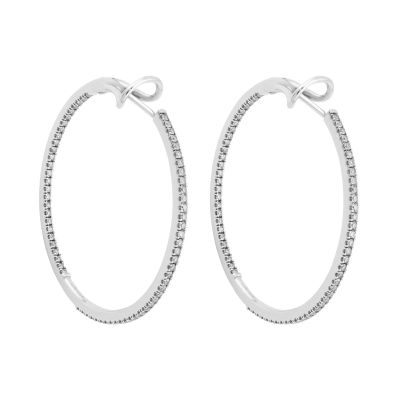 Crivelli / orecchini cerchio / oro bianco e diamanti