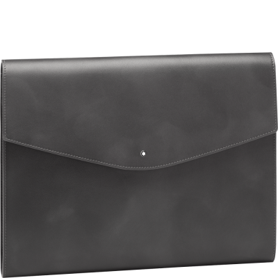 Montblanc / Meisterstück Sfumato / borsa portadocumenti con patta / pelle grigia