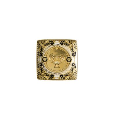 Rosenthal – Versace / Prestige Gala / coppetta piana 12 cm / porcellana / bianco, oro e nero