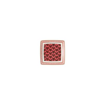 Rosenthal – Versace / La Greca Signature Red / coppa quadrata 9 cm / porcellana / rosso, bianco, dorato
