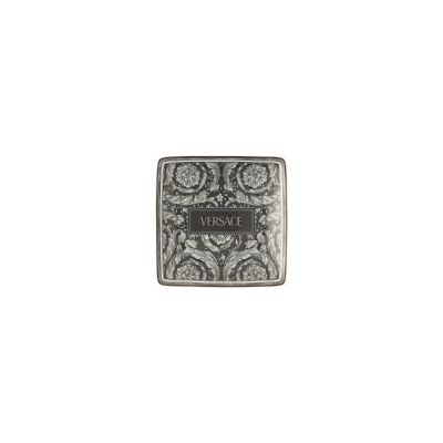 Rosenthal – Versace / Barocco Haze / coppetta quadra piana 12 cm / porcellana / bianco, nero