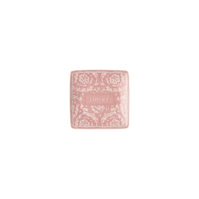 Rosenthal – Versace / Barocco Rose / coppetta quadra piana 12 cm / porcellana / bianco, rosa