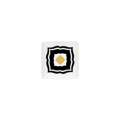 Rosenthal – Home / Monochrome / coppetta quadra piana 12 cm / porcellana / bianco, nero