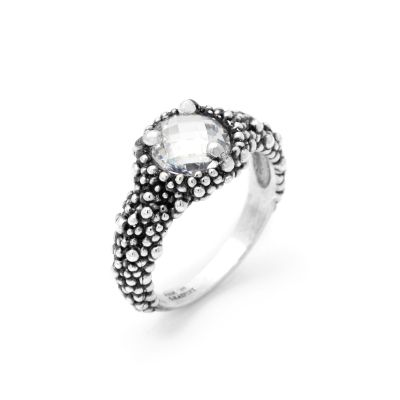 Giovanni Raspini / Perlage / anello shine mini / argento e zirconi