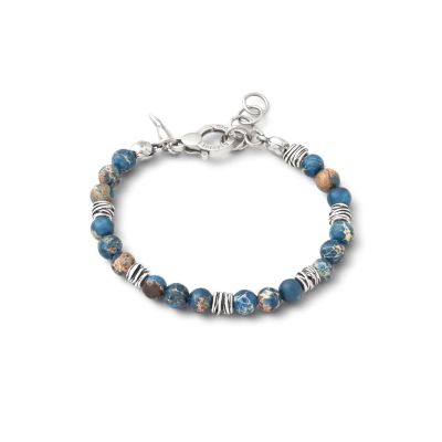 Giovanni Raspini / Uomo / bracciale Tango - misura L / argento e agata azzurra