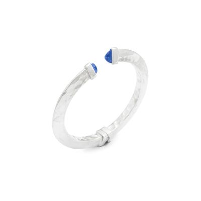 Giovanni Raspini / Rock / bracciale bangle Blue Blade piccolo / argento e cristalli blu