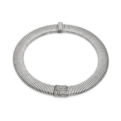 Giovanni Raspini / Animalier / collana tubogas croco / argento