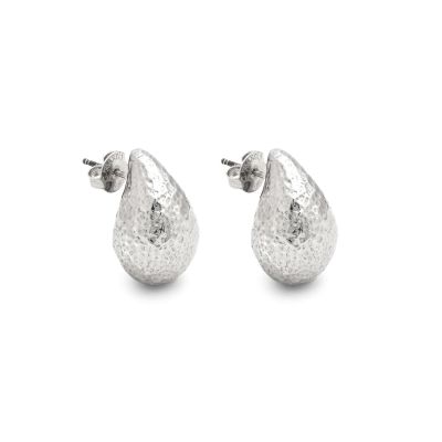 Giovanni Raspini / Rock / orecchini goccia martellati / argento