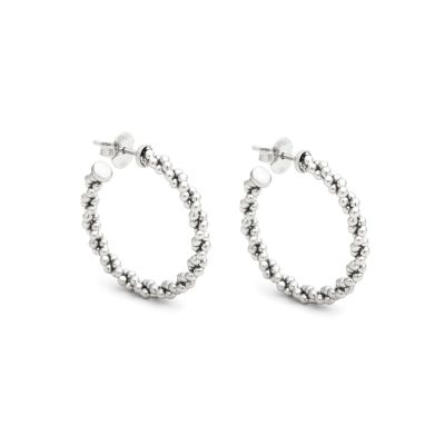 Giovanni Raspini / Catene / orecchini cerchio treccia medi / argento