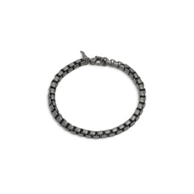 Giovanni Raspini / Uomo / bracciale Veneziana - misura L / argento rodiato nero