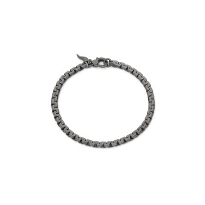 Giovanni Raspini / Uomo / bracciale maglia Greca - misura L / argento rodiato nero