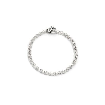 Giovanni Raspini / Catene / bracciale rolò piccolo chiusura quadrifoglio / argento