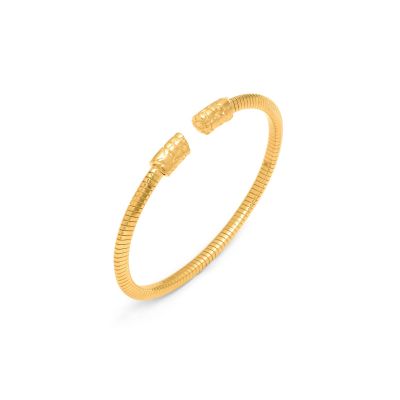 Giovanni Raspini / Animalier / bracciale tubogas croco piccolo / argento dorato