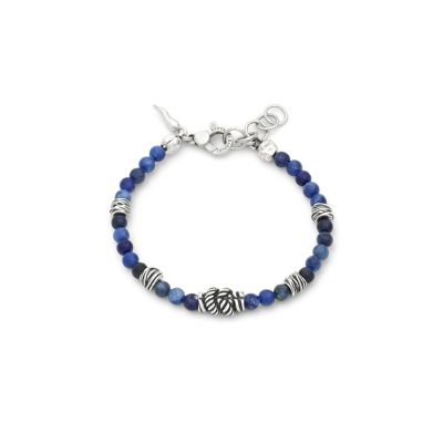 Giovanni Raspini / Uomo / bracciale nodo misura L / argento e sodalite