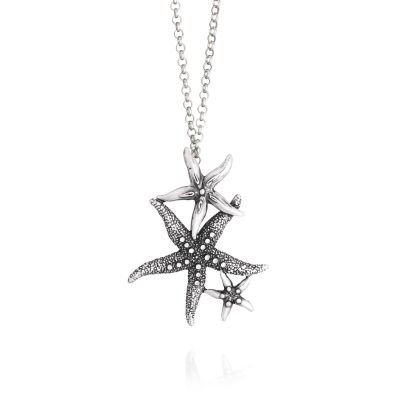 Giovanni Raspini / Mare / collana con pendente stelle marine / argento