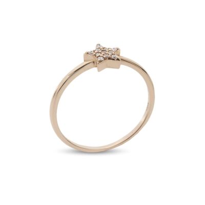 Buonocore / Hope / anello con stella / oro rosa e diamanti bianchi