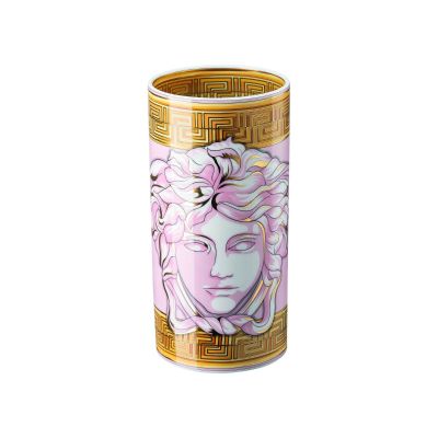 Rosenthal – Versace / Medusa Amplified - Pink Coin / vaso 24 cm / porcellana / rosa, oro