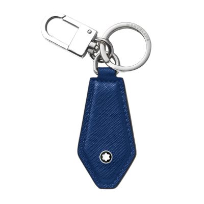 Montblanc / Sartorial / portachiavi a forma di diamante / pelle blu saffiano