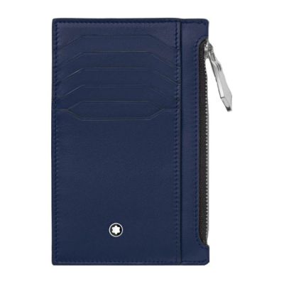 Montblanc / Meisterstück / porta carte 8 scomparti / pelle blu