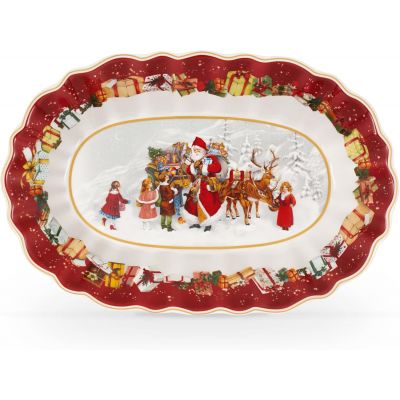 Villeroy & Boch / Toy's Fantasy / Coppa Ovale Grande Babbo Natale e Bambini / porcellana