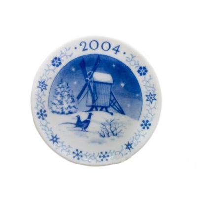 Royal Copenhagen / Placchetta di Natale 2004 / bianco, blu / porcellana