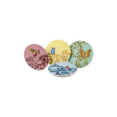 Rosenthal – Versace / Le Jardin de Versace / set 4 sottobicchieri / porcellana / EDIZIONE LIMITATA