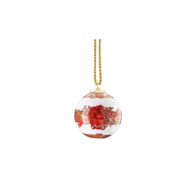 Rosenthal – Versace / Medusa Garland Red / sfera / porcellana / rosso, bianco, dorato