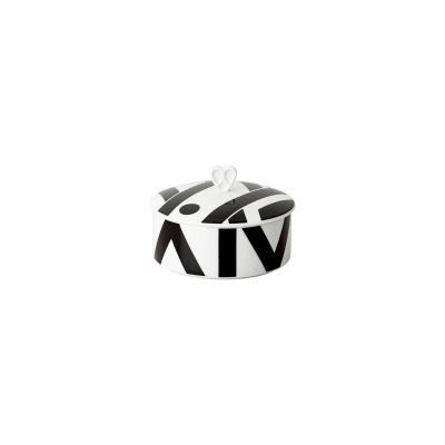 Rosenthal – Home / Monochrome / scatola portaoggetti con coperchio 11,5 cm / porcellana / bianco e nero