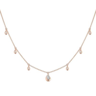 Buonocore / collana Dew / oro rosa e diamanti bianchi
