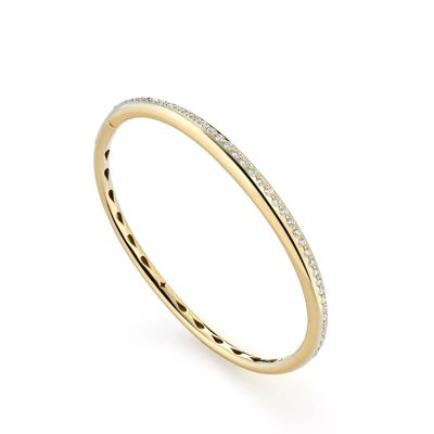 Buonocore / Loop / bracciale rigido / oro giallo e diamanti bianchi