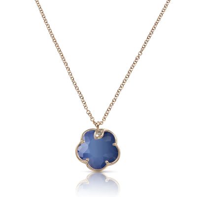 Pasquale Bruni / Petit Jolì / collana e ciondolo / oro rosa, blue moon e diamanti