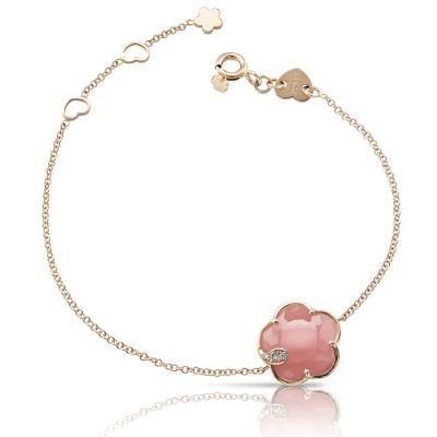 Pasquale Bruni / Petit Jolì / bracciale / oro rosa, calcedonio rosa e diamanti