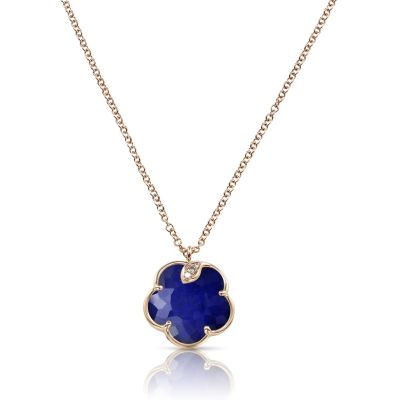 Pasquale Bruni / Petit Jolì / collana / oro rosa, cristallo di rocca, lapislazzuli e diamanti