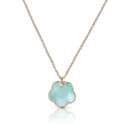 Pasquale Bruni / Petit Jolì / collana / oro rosa, turchese, pietra di luna bianca e diamanti