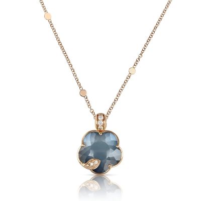 Pasquale Bruni / Petit Jolì Lunaire / collana / oro rosa, onice, pietra di luna blu notte e diamanti
