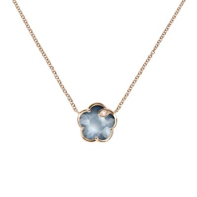 Pasquale Bruni / Petit Jolì / collana / oro rosa, onice, pietra di luna blu notte e diamante