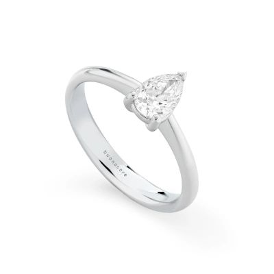 Buonocore / Promise / anello solitario / oro bianco e diamante bianco