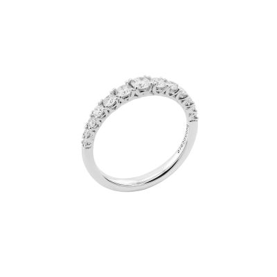 Buonocore / Eternity Degradè / anello veretta / oro bianco e diamanti bianchi