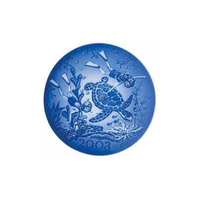 Royal Copenhagen / piatto millennio 2003 / bianco, blu / porcellana