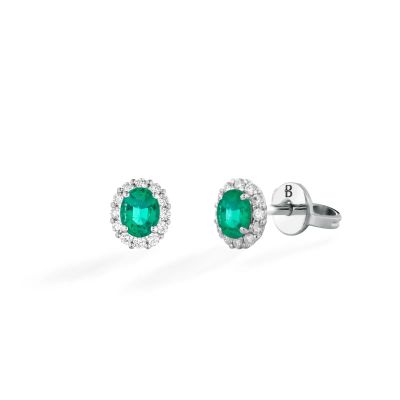 Buonocore / Forever / orecchini / oro bianco, smeraldi e diamanti bianchi