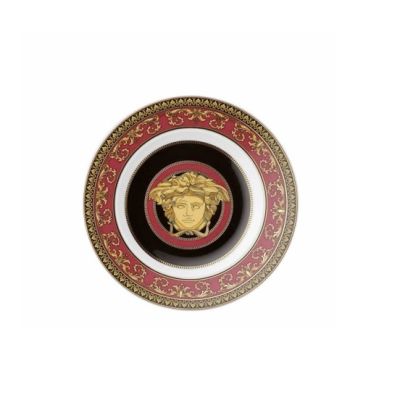 Rosenthal – Versace / Medusa / piatto da parete 18 cm / porcellana / rosso, nero, oro