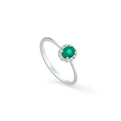 Buonocore / Forever / anello / oro bianco, smeraldo e diamanti bianchi