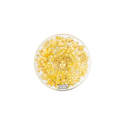 Rosenthal – Versace / Medusa Rhapsody / piatto piano 17 cm / porcellana / bianco, oro