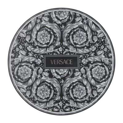 Rosenthal – Versace / Barocco Haze / piatto segnaposto 33 cm / porcellana / bianco, nero