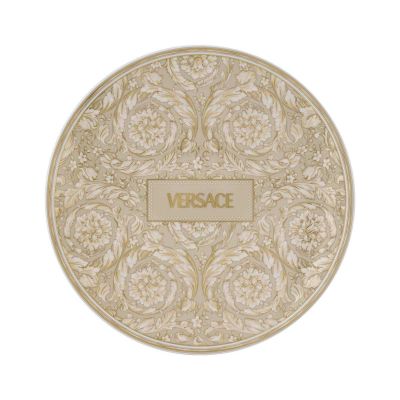 Rosenthal – Versace / Barocco Beige / piatto segnaposto 33 cm / porcellana / bianco, beige, dorato