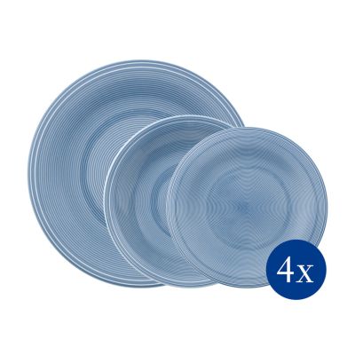 Villeroy & Boch / Color Loop Horizon - Like / set 12 piatti: 4 piani, 4 fondi, 4 dessert / porcellana