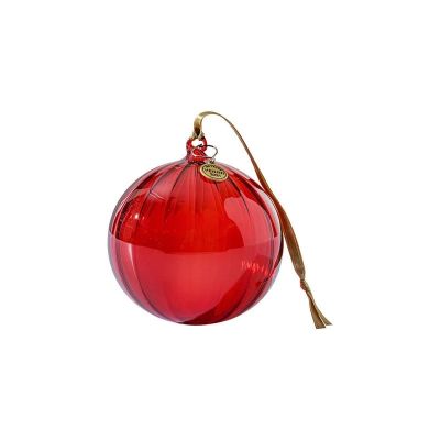 Venini / Santa / palla di Natale / rosso / vetro soffiato lavorato a mano