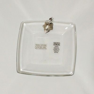 Maria Cristina Sterling / Contemporary Design / Vuotatasche Foglia di Vite / cristallo e argento